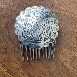 Sterling silver hair concho